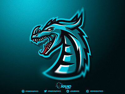 Dragon mascot dmitry krino esport logo esports graphic design krinographics mascot