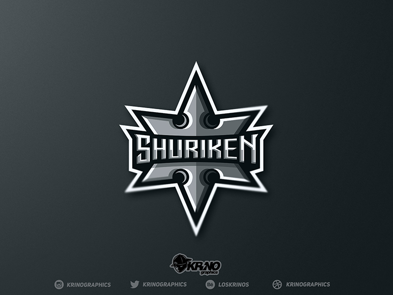 Shuriken dmitry krino esport logo esports graphic design krinographics mascot ninja shuriken