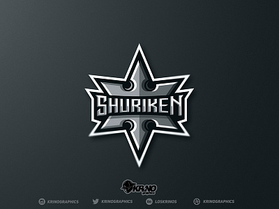 Shuriken dmitry krino esport logo esports graphic design krinographics mascot ninja shuriken