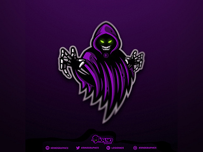 GhostFace For Sale dmitry krino esport logo esports ghost graphic design krinographics mascot phantom