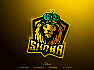 SIMBA branding character design esports identity illustration lion logotype mascot