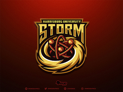 Storm eSports Concept 2 atom branding character esports logo gfx hello dribbble krinographics mascot logo storm