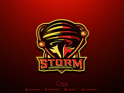 Strom eSports Concept 3 branding character esports gfx illustration krinographics logo logotype mascot storm