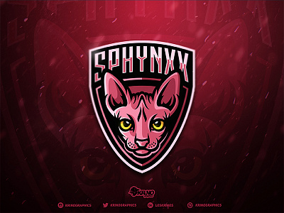 Sphynxx branding character dmitry krino esport esports logo graphic design krinographics logo mascot