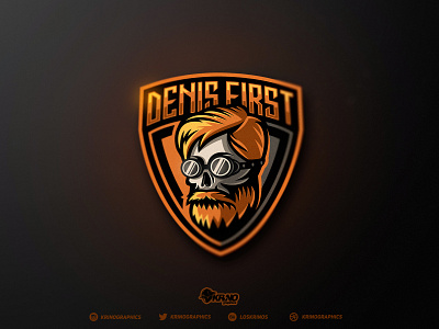 Bearded Skull character esport logo esports esports logo gaming graphic design illustration krinographics logotype mascot