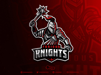Furious Knights branding character esport esport logo esports logo graphic design krinographics logotype mascot