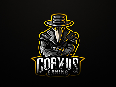 Corvus Gaming dmitry krino doctor esports gaming gaminglogo logo mascot plague plague doctor