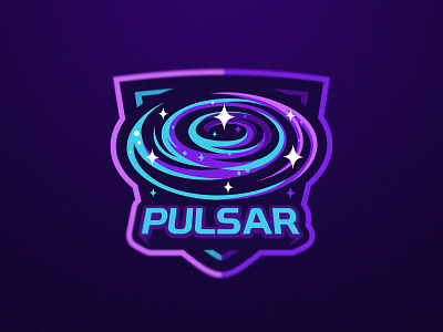 Pulsar Team esport logo esports galaxy graphic design krinographics mascot space stars