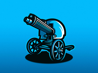 Machine Gun dmitry krino esport logo esports graphic design illustration krinographics mascot