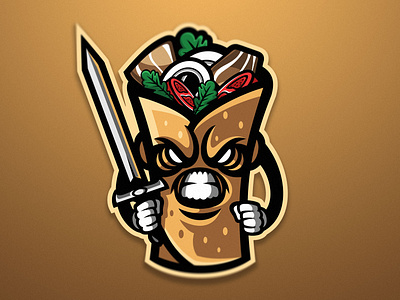 Kebabozercy Team dmitry krino doner esports esports logo fastfood graphic design kebab krinographics mascot