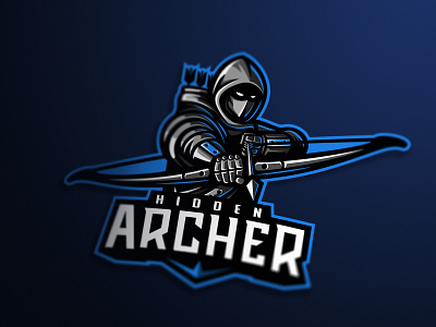 Hidden Archer archer arrow espprts logo mascot ninja warrior