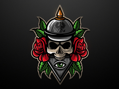 La Sect dead esports eye german graphic design helmet krinographics mascot mason rose skull war warrior