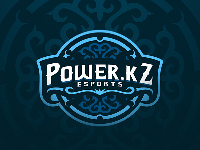 Power.KZ alternative option circle dmitry krino esports esportslogo mascot mascotlogo native ornament pattern shield type typography