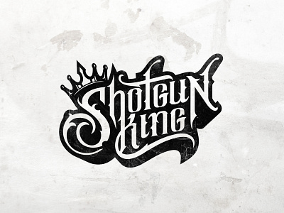 Shotgun King crown dmitry krino king lettering rock band type typography