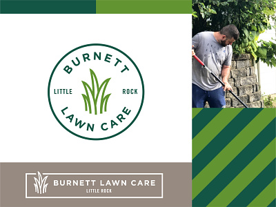 Burnett Lawn Care Logo branding green lawncare logo logodesign nature