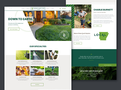 Lawn Care Website branding green lawncare web webdesign website wip