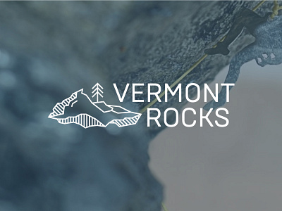 Vermont Rocks branding design logo vector