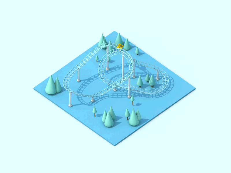 Roller CoasterAnimation practice by JiangYing on Dribbble