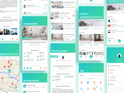 International student renting APP app design house icon interface international student iphone renting sketch ui