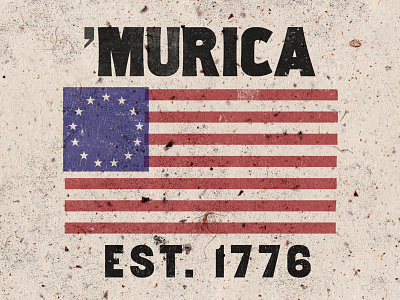 'Murica america flag letterpress murica texture us vintage