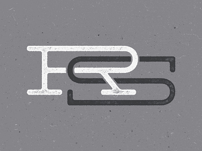 RS branding distressed identity logo offering texture vintage