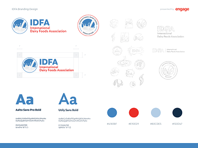 IDFA Branding agency brand brandguide dairy dc engage idenity idfa logo milk mockups type ui vector web