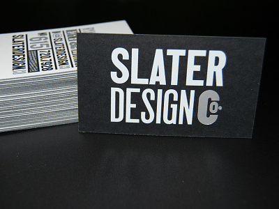 Co. Cards business card design foil stamped letterpress mama sauce wood type