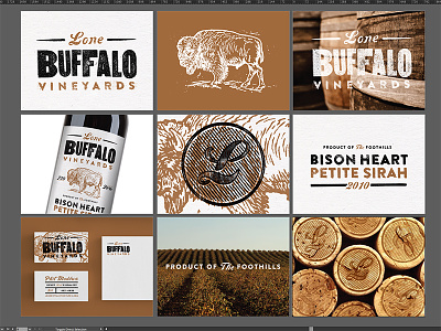 round 1 barrels bison branding buffalo cork heart letterpress sirah stationary texture vineyard wine