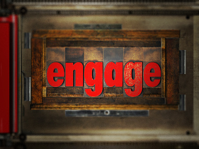 I Joined Engage! agency ba2024 dc engage letterpress lockup team texture