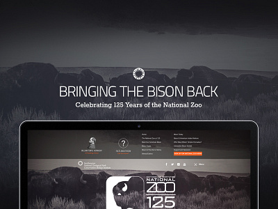 Bringing The Bison Back bison logo menu mockup slider smithsonian ui web zoo