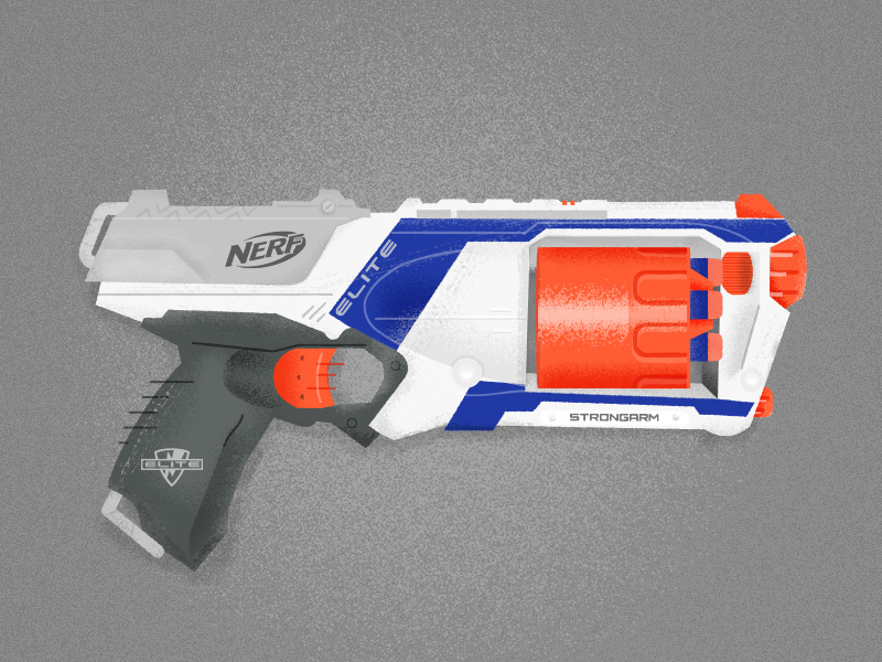 The Strongarm Elite working remote office air gun elite illustration texture gun nerf