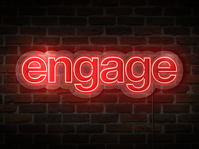 Neon Signage brand culture dc decor engage logo neon office sign