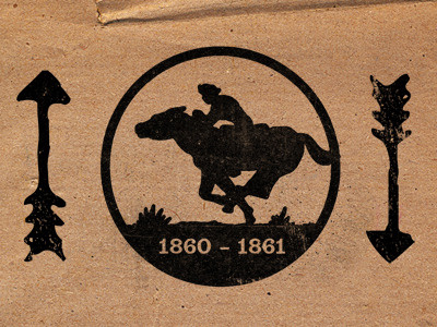 Pony Express Poster pony express wood type wtr