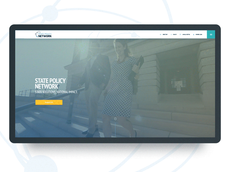 State Policy Network 2.0 agency design homepage policy ui ux web web design