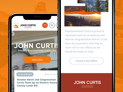 Congressman John Curtis Mobile Homepage