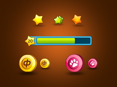 Game Icons coins game ico icons level star xp