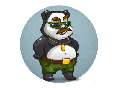 Panda character game illustration