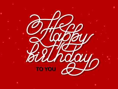 Happy Birthday Calligraphy calligraphy design happy birthday lettering typography vector