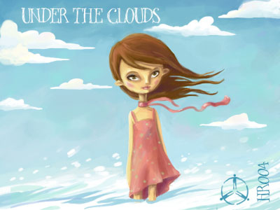 Under The Clouds character cover girl illustrations sea