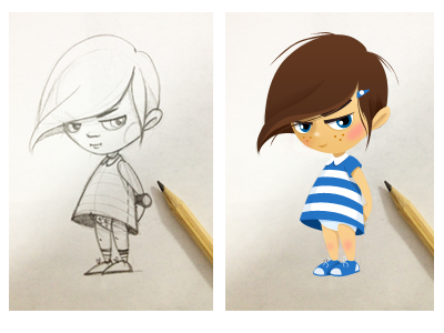 Little Girl character girl sketch