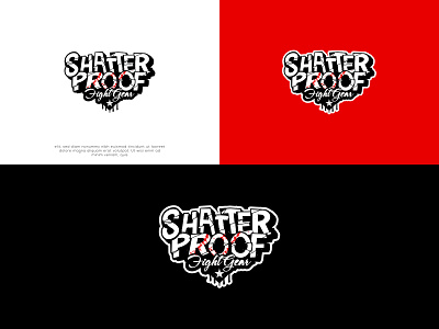 Shatter Proof Fight Gear - Logo Design branding design icon illustration logo