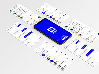 Hyer - Messaging Platform Mobile Responsive app branding design icon logo typography ui ux vector