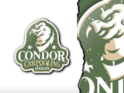 Mascot Logo Design For "Condor Carpooling Driver". branding design illustration logo typography vector