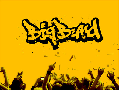 Logo Concept For BigBand branding design highend illustration logo music rustic sound typography vector yellow