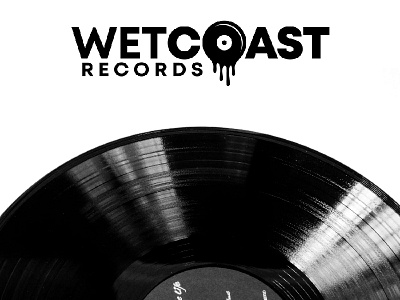 Logo Design Concept For "Wet Coast Records" branding design icon illustration logo typography vector