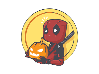 Deadpool dc deadpool funny halloween hero illustrastoryid illustration marvel red superhero teepublic