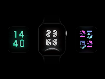 UI design of time on watch design iwatch ui