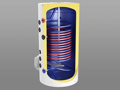 Waterheater - Sliced 3d 3d render 3ds 3dsmax black clean iray max metal oven product render product visualization render visualization