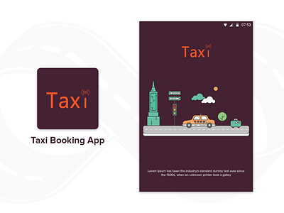 Taxi Booking Mobile App app branding design icon illustration taxi booking app ui ux vector