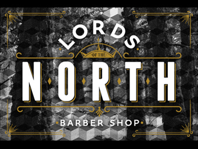 Lords of the North barber drawn hand type